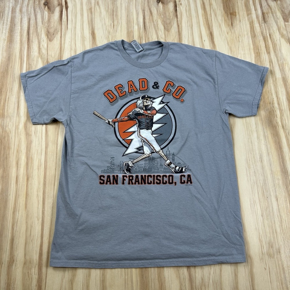 Dead & Company The Final Tour 2023 San Francisco Oracle Park T Shirt Gray Large